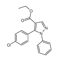 ethyl 5-(4-chlorophenyl)-1-phenylpyrazole-4-carboxylate Structure