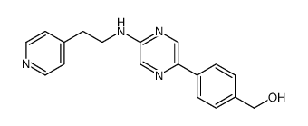 [4-[5-(2-pyridin-4-ylethylamino)pyrazin-2-yl]phenyl]methanol结构式