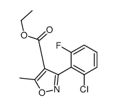 ethyl 3-(2-chloro-6-fluorophenyl)-5-methylisoxazole-4-carboxylate结构式