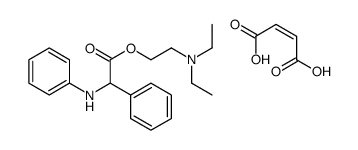 2-(2-anilino-2-phenyl-acetyl)oxyethyl-diethyl-azanium, (Z)-4-hydroxy-4-oxo-but-2-enoate结构式