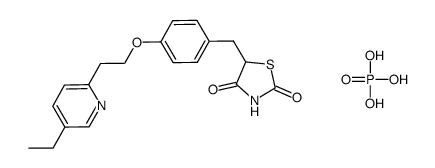 5-[[4-[2-(5-ethyl-2-pyridinyl)ethoxy]phenyl]methyl]-2,4-thiazolidinedione phosphoric acid salt结构式