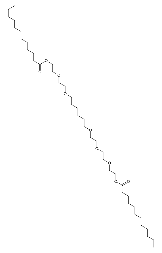 2-[2-[6-[2-[2-(2-dodecanoyloxyethoxy)ethoxy]ethoxy]hexoxy]ethoxy]ethyl dodecanoate Structure