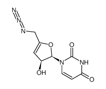 1-(5-azido-3,5-dideoxy-α-L-glycero-pent-3-enofuranosyl)uracil Structure