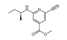 (S)-2-sec-butylamino-6-cyano-isonicotinic acid methyl ester structure