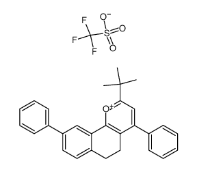 2-t-butyl-5,6-dihydro-4,9-diphenylbenzo[h]chromelium trifluoromethanesulphonate Structure