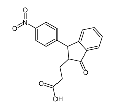 3-[1-(4-nitrophenyl)-3-oxo-1,2-dihydroinden-2-yl]propanoic acid Structure