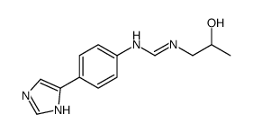 N'-(2-hydroxypropyl)-N-[4-(1H-imidazol-5-yl)phenyl]methanimidamide结构式