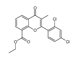 ethyl 2',4'-dichloro-3-methylflavone-8-carboxylate结构式