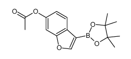 3-(4,4,5,5-四甲基-1,3,2-二噁硼烷-2-基)-6-苯并呋喃醇 6-乙酸酯结构式