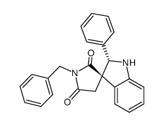 trans-2-phenyl-2,3-dihydroindole-3-spiro-3'(N'benzyl)pyrrolidine-2',5'-dione结构式