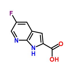 5-氟-1H-吡咯并[2,3-b]吡啶-2-甲酸结构式