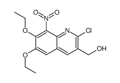 (2-chloro-6,7-diethoxy-8-nitroquinolin-3-yl)methanol Structure