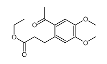 ethyl 3-(2-acetyl-4,5-dimethoxyphenyl)propanoate Structure