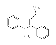 3-ethyl-1-methyl-2-phenylindole structure