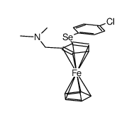 1-{(dimethylamino)methyl}-2-{(4-chlorophenyl)seleno}ferrocene Structure