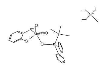 (Et4N)[MoO2(OSiPh2(t-Bu))(benzene-1,2-dithiolate)] Structure