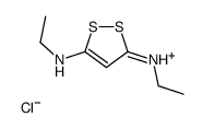 ethyl-[5-(ethylamino)dithiol-3-ylidene]azanium,chloride Structure