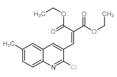 2-CHLORO-6-METHYL-3-(2,2-DIETHOXYCARBONYL)VINYLQUINOLINE结构式