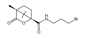 (1S,4R)-4,7,7-Trimethyl-3-oxo-2-oxa-bicyclo[2.2.1]heptane-1-carboxylic acid (3-bromo-propyl)-amide结构式