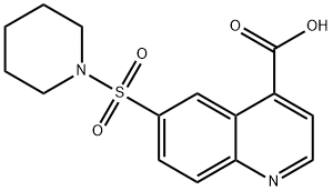 6-(Piperidine-1-sulfonyl)-quinoline-4-carboxylic acid Structure