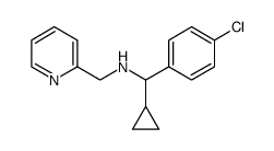 1-cyclopropyl-1-(4-chlorophenyl)-N-(pyridin-2-ylmethyl)methanamine结构式