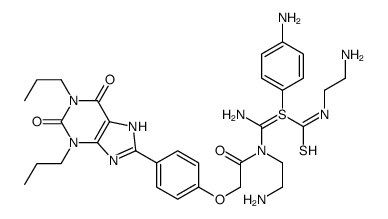 1,3-dipropyl-8-(2-aminoethylaminothiocarbonyl-(4-aminophenyl)(aminothiocarbonyl-(2-aminoethylaminocarbonyl-(4-methoxy(phenyl)))))xanthine Structure