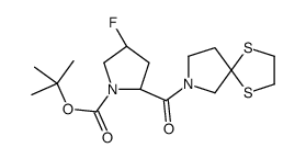 tert-butyl (2S,4S)-2-(1,4-dithia-7-azaspiro[4.4]nonane-7-carbonyl)-4-fluoropyrrolidine-1-carboxylate Structure