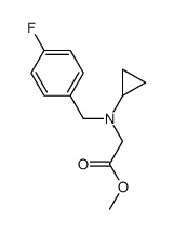 [Cyclopropyl-(4-fluoro-benzyl)-amino]-acetic acid Methyl ester结构式