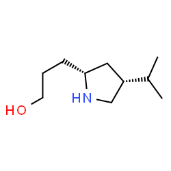 2-Pyrrolidinepropanol,4-(1-methylethyl)-,cis-(9CI) Structure