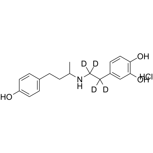 (rac)-Dobutamine-d4 hydrochloride结构式