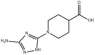 1-(5-胺-4H-1,2,4-三唑-3-基)哌啶-4-羧酸结构式