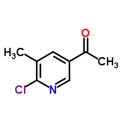 1-(6-氯-5-甲基吡啶-3-基)乙酮结构式