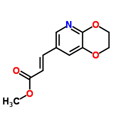 Methyl (2E)-3-(2,3-dihydro[1,4]dioxino[2,3-b]pyridin-7-yl)acrylate structure