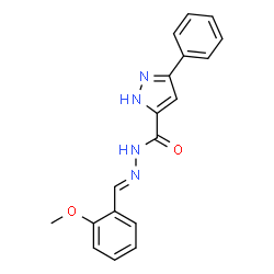 (E)-N-(2-methoxybenzylidene)-3-phenyl-1H-pyrazole-5-carbohydrazide Structure