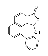 1-hydroxy-9-phenylnaphtho(1,2-c)furan-3(1H)-one Structure