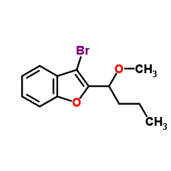 3-Bromo-2-(1-methoxybutyl)-1-benzofuran Structure