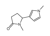 1-Methyl-5-(1-methyl-1H-pyrrol-3-yl)pyrrolidin-2-one结构式