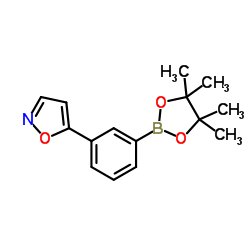 5-(3-(4,4,5,5-tetramethyl-1,3,2-dioxaborolan-2-yl)phenyl)isoxazole Structure