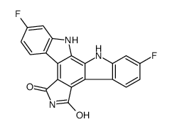 12,13-Dihydro-2,10-difluoro-5H-Indolo[2,3-a]pyrrolo[3,4-c]carbazole-5,7(6H)-dione Structure