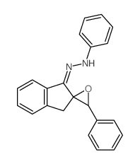 N-[(Z)-(3'-phenylspiro[3H-indene-2,2'-oxirane]-1-ylidene)amino]aniline结构式