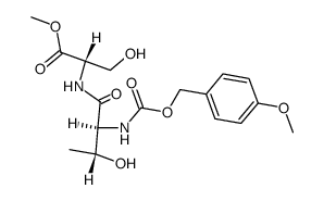 N-(p-Methoxybenzyloxycarbonyl)-L-threonin-L-serin-methylester Structure