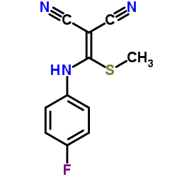 {[(4-Fluorophenyl)amino](methylsulfanyl)methylene}malononitrile结构式