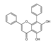 5,7-dihydroxy-2,8-diphenylchromen-4-one结构式