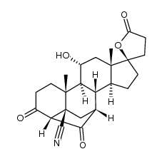 4'S(4'α),7'α-hexadecahydro-11'α-hydroxy-10'β,13'beta-dimethyl-3',5,20'-trioxospiro[furan-2(3H),17'β-[4,7]metheno(17H)cyclopenta[a]phenanthrene]-5'β(2'H)-carbonitrile结构式