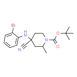 ert-butyl (2R,4S)-4-(aminomethyl)-4-((2-bromophenyl)amino)-2-methylpiperidine-1-carboxylate结构式