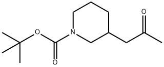 tert-butyl 3-(2-oxopropyl)piperidine-1-carboxylate结构式