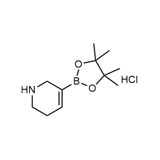 5-(4,4,5,5-Tetramethyl-1,3,2-dioxaborolan-2-yl)-1,2,3,6-tetrahydropyridine hydrochloride Structure