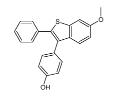 4-(6-methoxy-2-phenyl-1-benzothiophen-3-yl)phenol Structure