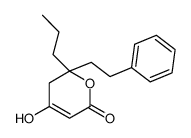 (6R)-4-HYDROXY-6-PHENETHYL-6-PROPYL-5,6-DIHYDRO-2H-PYRAN-2-ONE结构式