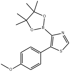 5-(4-Methoxyphenyl)thiazole-4-boronic acid pinacol ester结构式